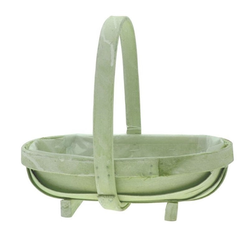 Green Softwood Trug Basket 25.5cm