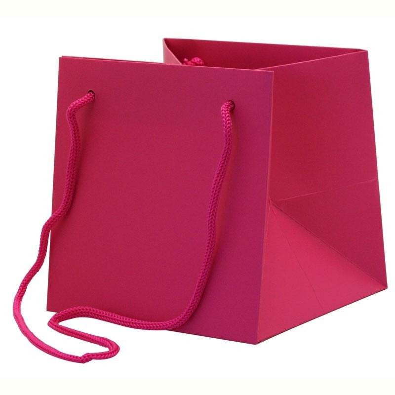 Small Cerise Hand Tie Bag