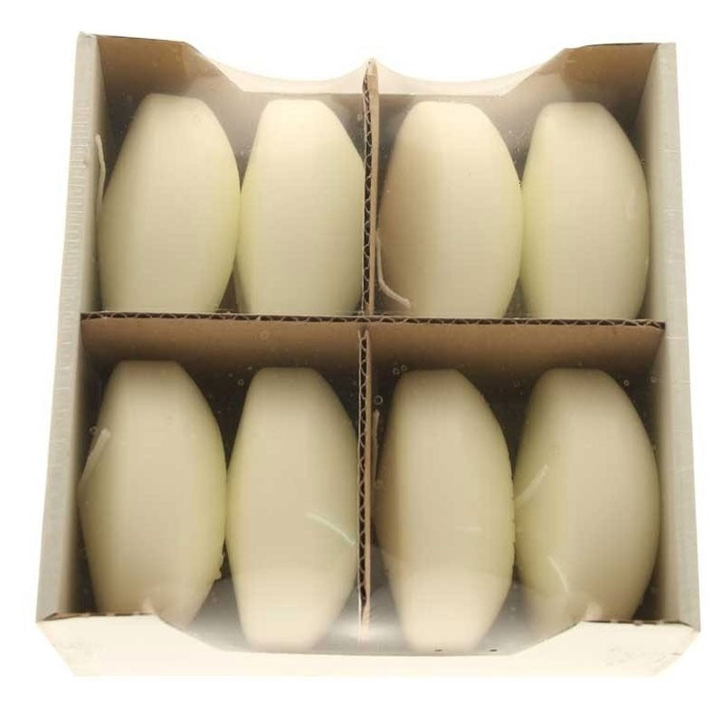 Large Ivory Floating Candles (8 Pcs)