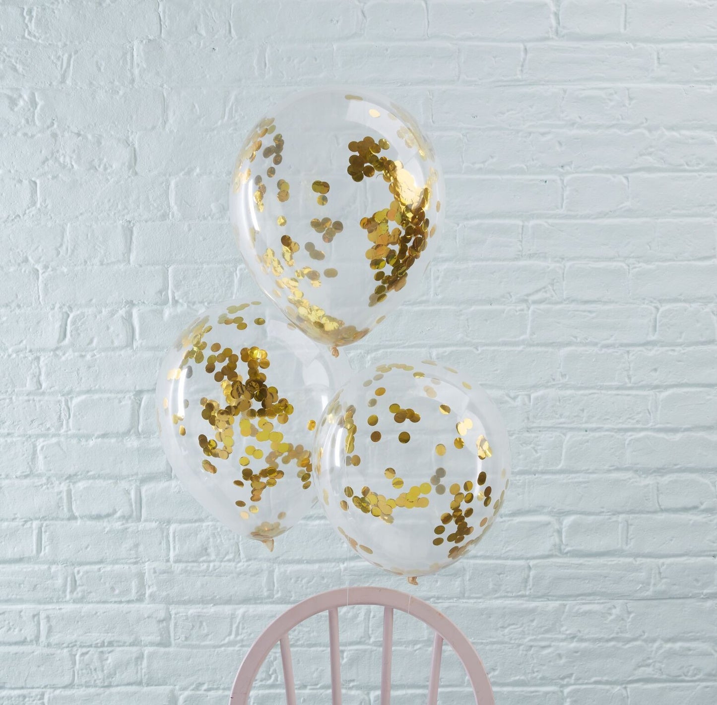 Gold Confetti Filled Balloons