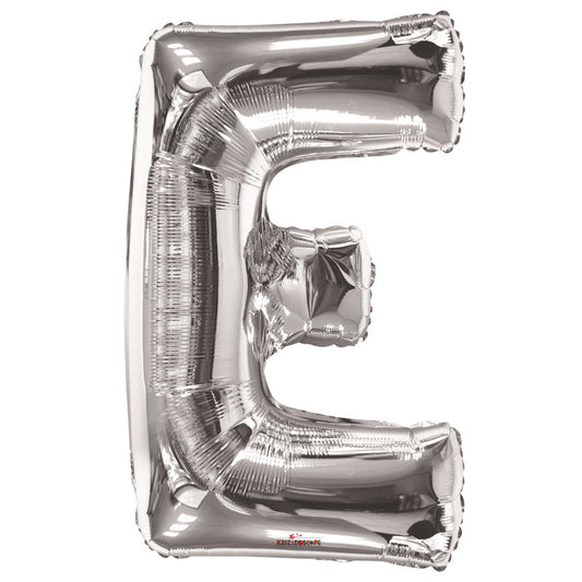 34inch  Silver Letter E Balloon