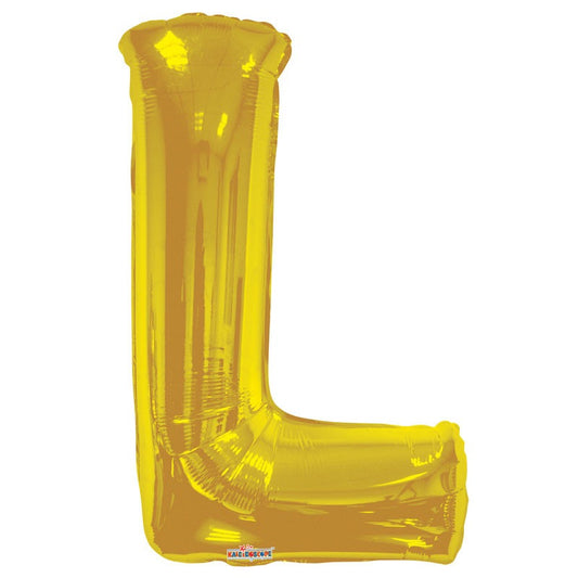 34inch  Gold Letter L Balloon