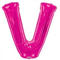 34inch   Letter Balloon - V - Pink