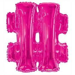 34inch   Letter Balloon - Hashtag - Pink