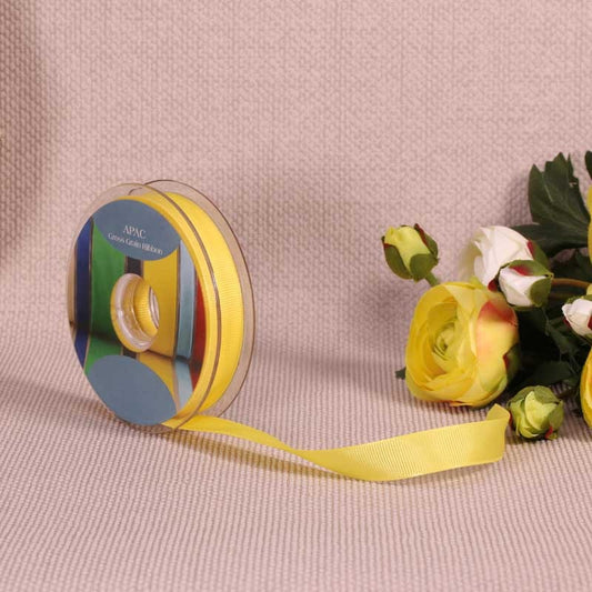 Yellow Grosgrain Ribbon (15mm x 20m)