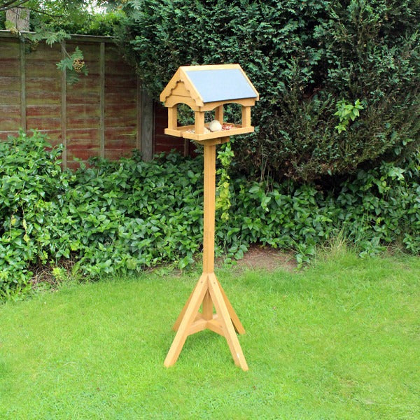 Nature's Market Slate Roof House Bird Table