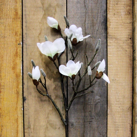 White Real Touch Magnolia Spray