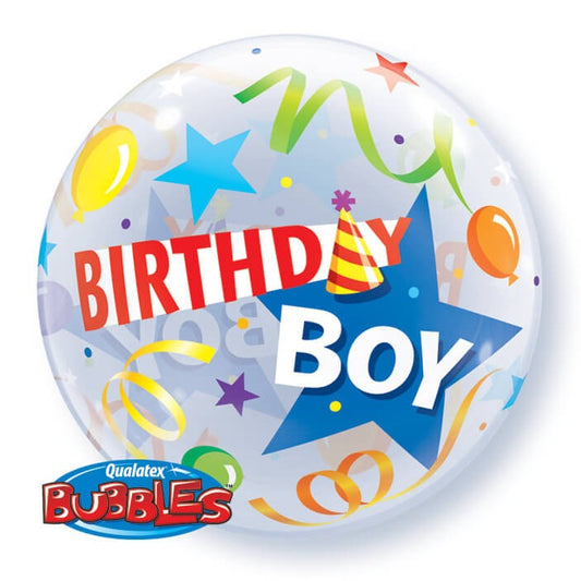 22inch Birthday Boy Bubble Balloon