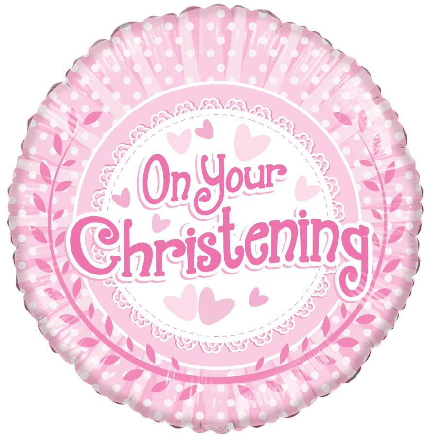 On Your Christening Girl Balloon