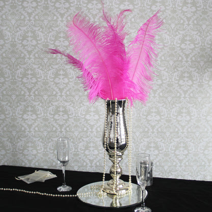 Fuchsia Ostrich Feathers x 5