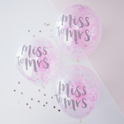 Miss To Mrs Confetti Balloons