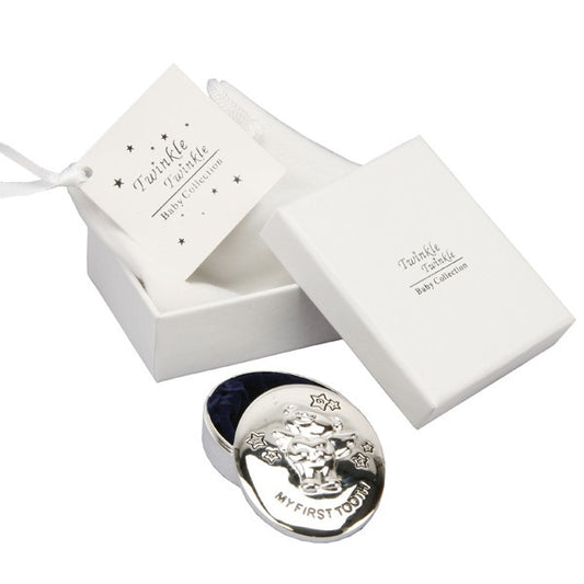 Twinkle Twinkle Silver Plated Baby Gift   Bag - First Tooth Box