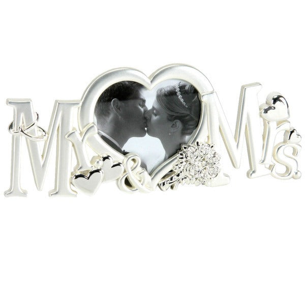 Mr & Mrs Silverplated Photo Frame