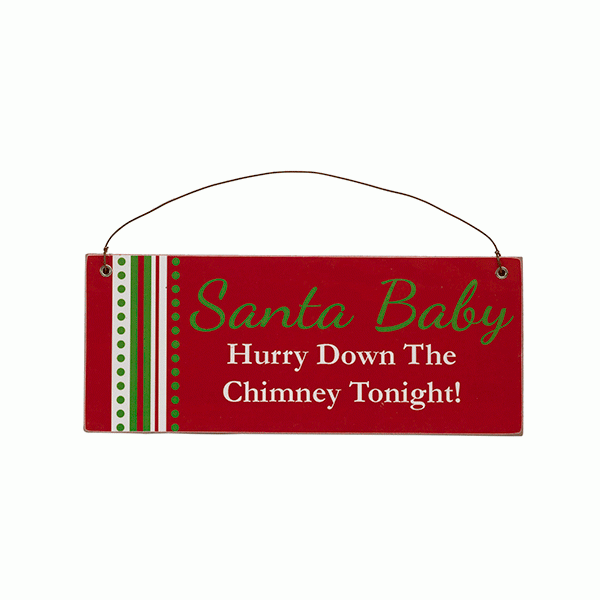 Large Christmas Wall Sign - Santa Baby