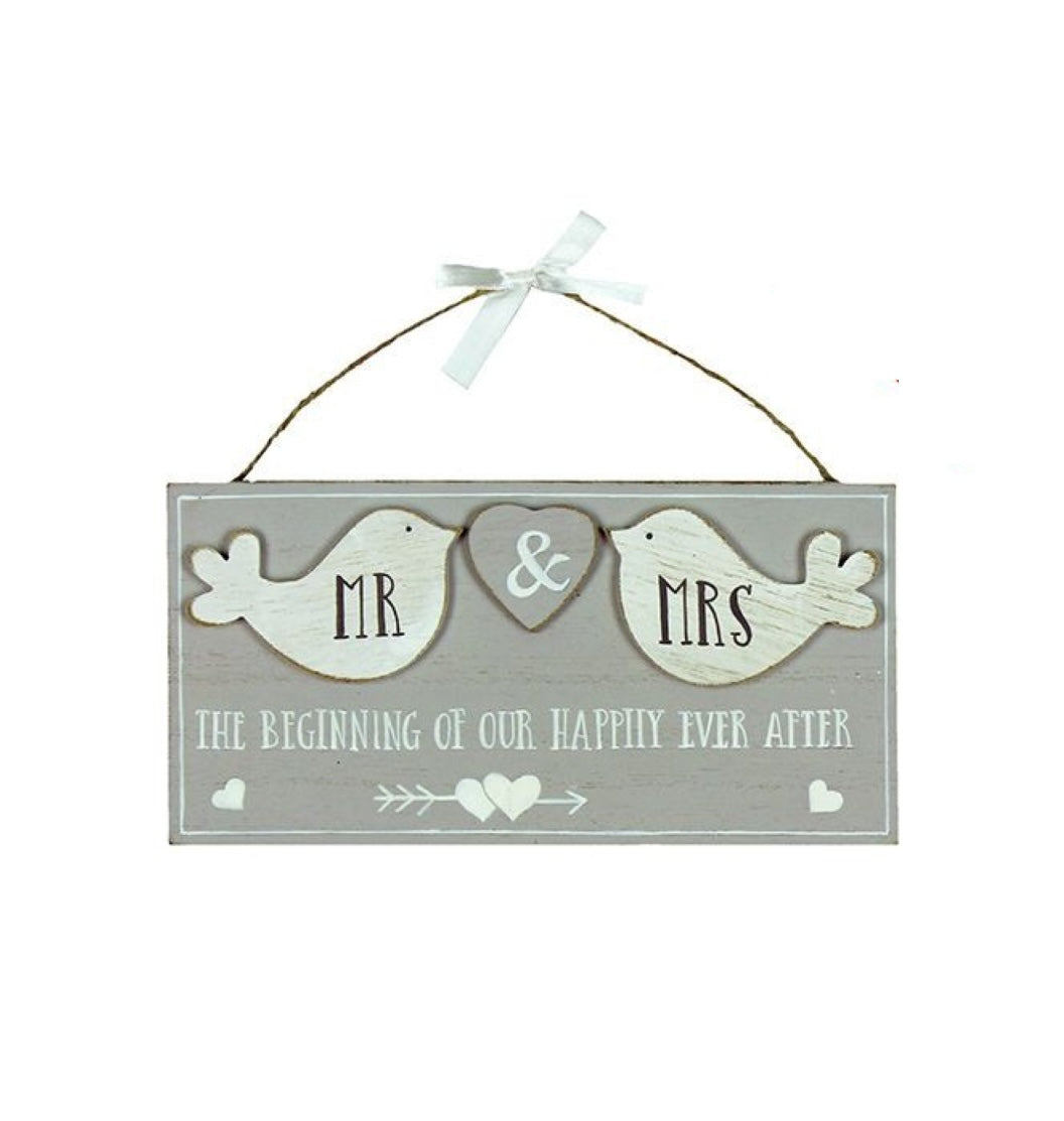 Love Story Mdf Plaque Birds - The Beginning