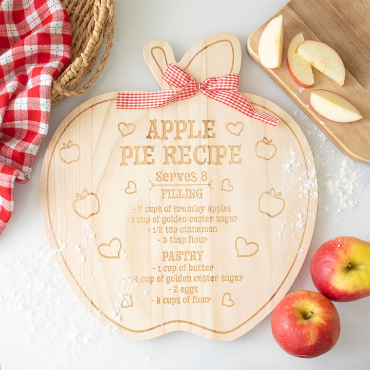 Apple Pie Recipe Serving Board