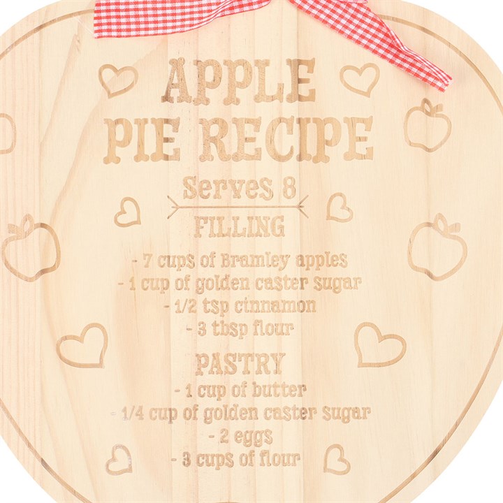 Apple Pie Recipe Serving Board