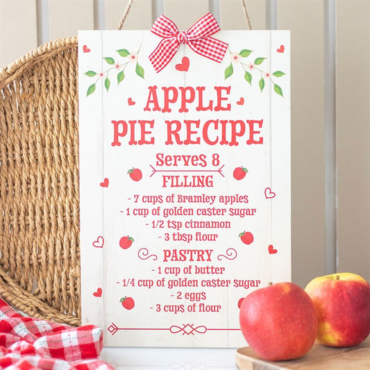 Autumn Skies & Apple Pies Wooden Hanging Sign