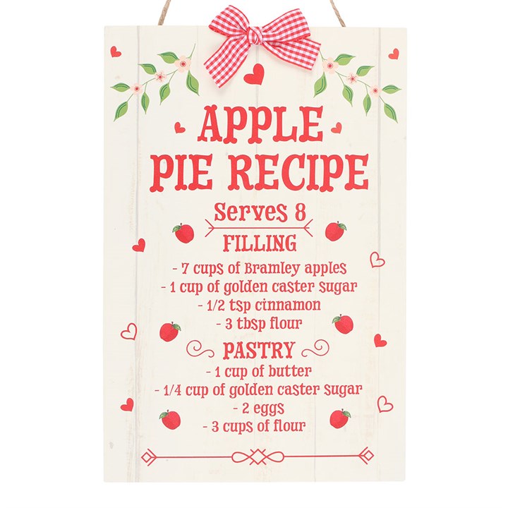 Autumn Skies & Apple Pies Wooden Hanging Sign