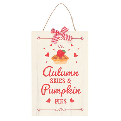 Autumn Skies & Apple Pies Hanging Sign