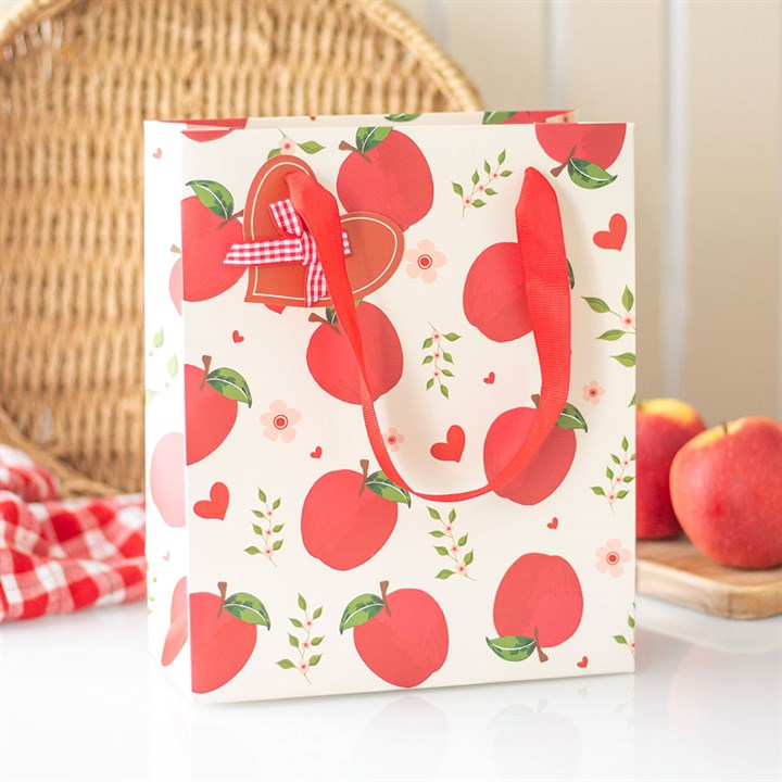 Medium Apple Print Gift Bag