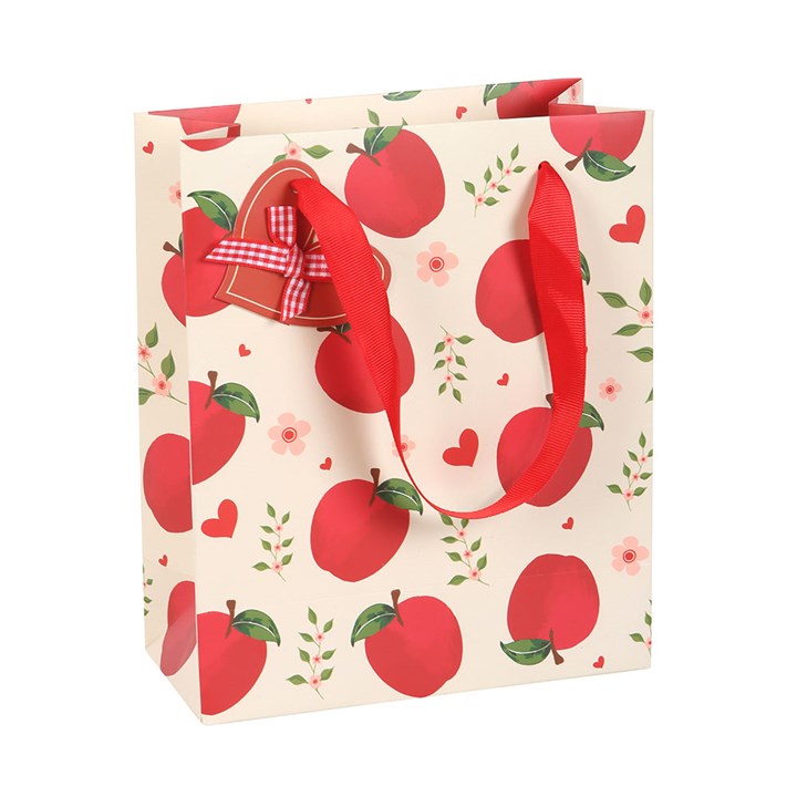 Medium Apple Print Gift Bag