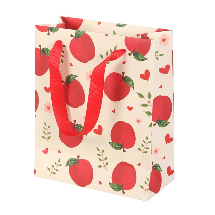 Medium Apple Print Gift Bag