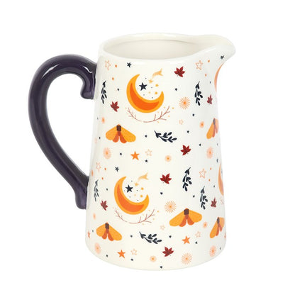 Autumn Magic Harvest Moon Print Ceramic Flower Jug