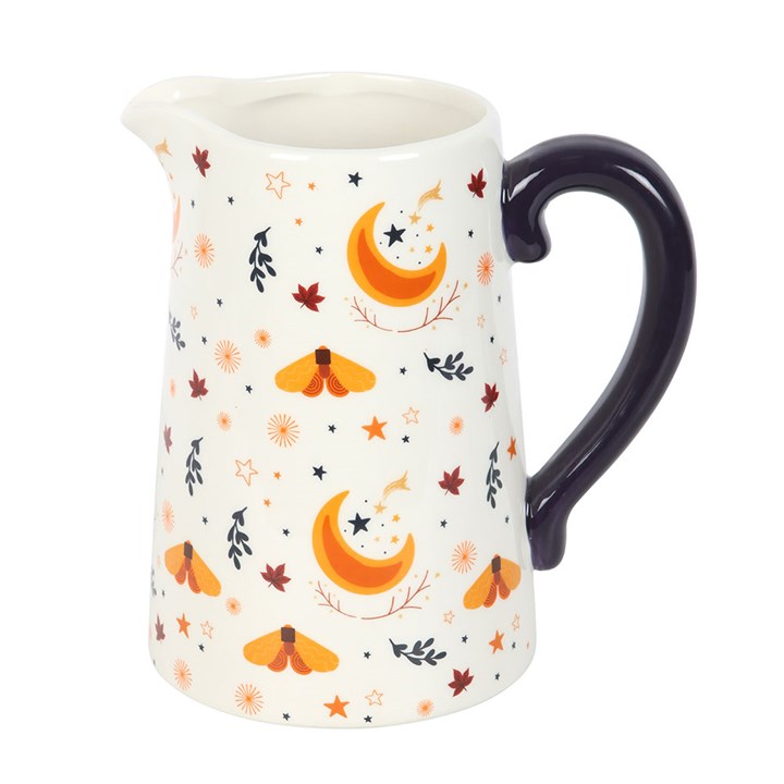 Autumn Magic Harvest Moon Print Ceramic Flower Jug