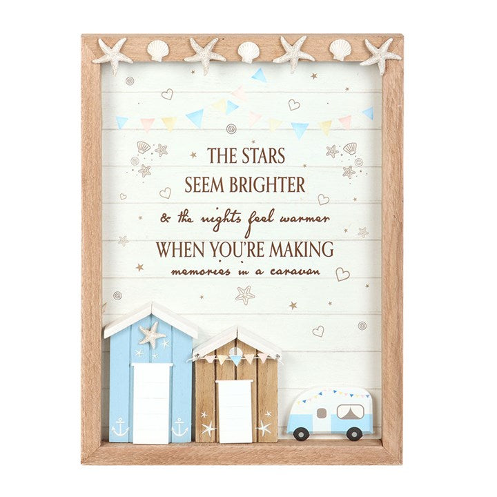 The Stars Seem Brighter 3D Shell Caravan Plaque