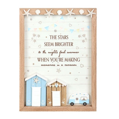 The Stars Seem Brighter 3D Shell Caravan Plaque