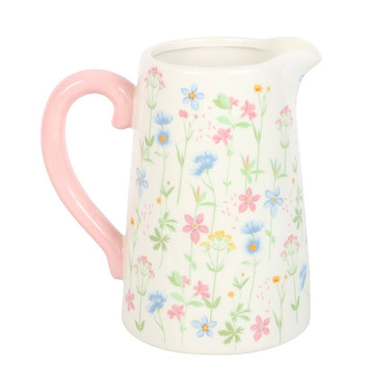 Floral Print Ceramic Flower Jug