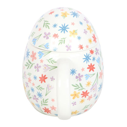 Spring Floral Print Egg Shaped Mug