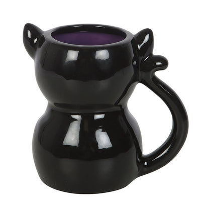 Cute and Creepy Black Cat Mug