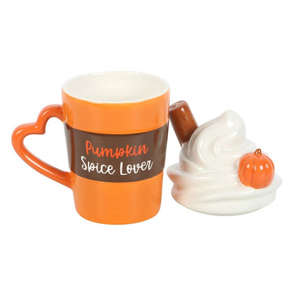 Pumpkin Spice Latte Shaped Lidded Mug