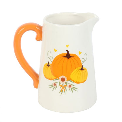 Autumn Pumpkin Ceramic Flower Jug