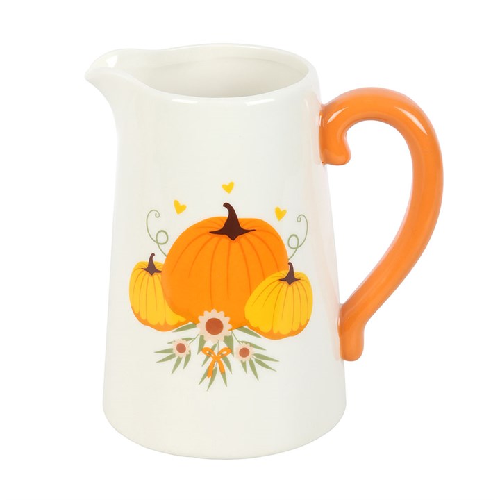 Autumn Pumpkin Ceramic Flower Jug