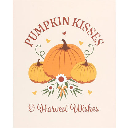 Pumpkin Kisses & Harvest Wishes Hanging Sign