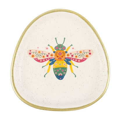 Floral Bee Trinket Dish