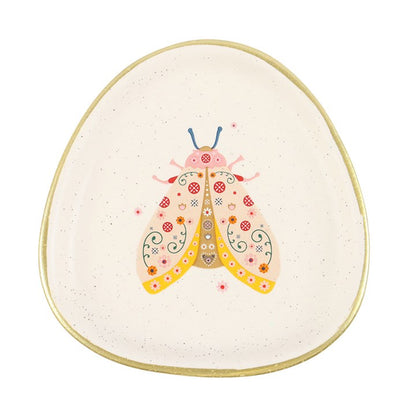 Floral Moth Trinket Dish