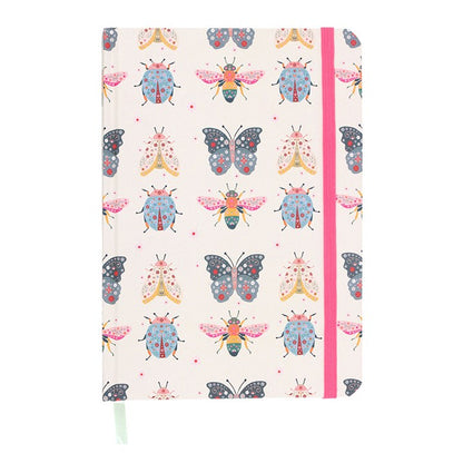 Floral Bug Print A5 Notebook