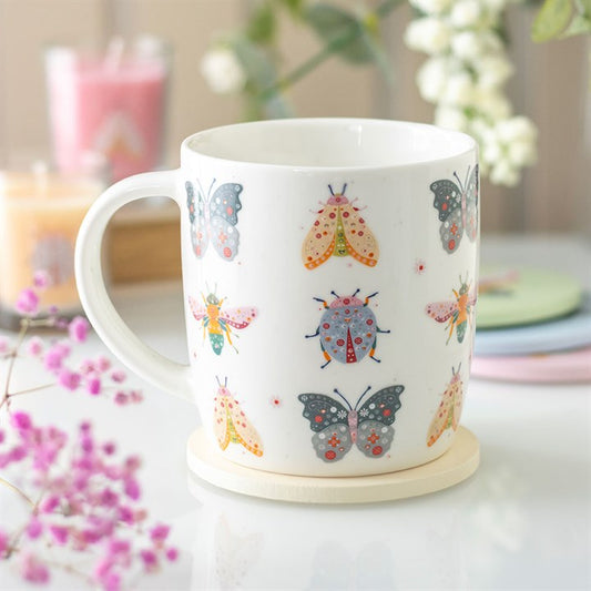 Floral Bug Print Mug