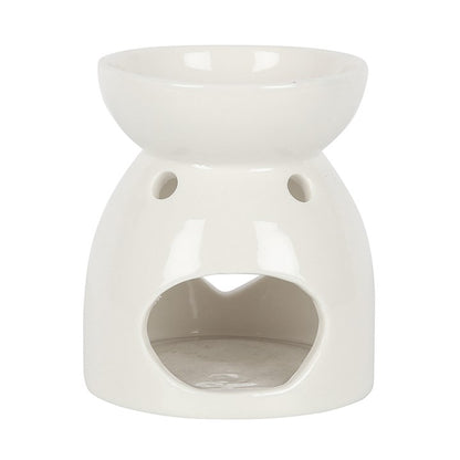 White Heart Cut Out Oil Burner