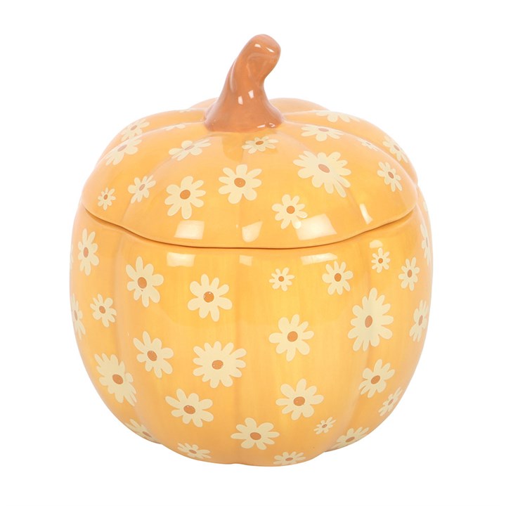 Groovy Floral Pumpkin Oil Burner