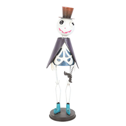 Metal Skeleton Ornament with Top Hat