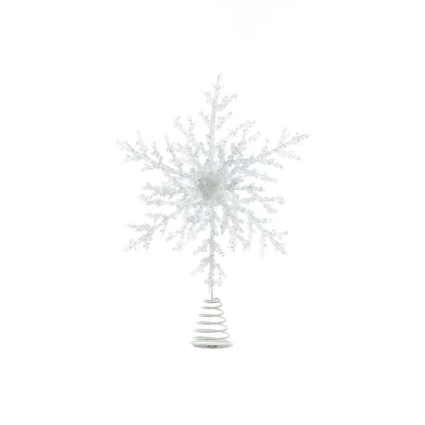 Snowflake Tree Topper  - White (35cm)