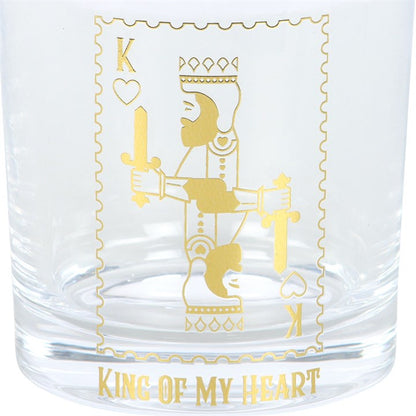 King of My Heart Drinking Glass