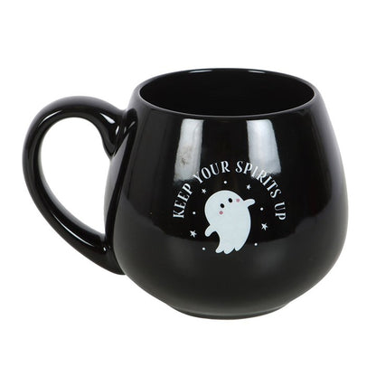 Keep Your Spirits Up Rounded Ghost Mug