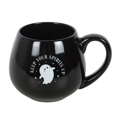 Keep Your Spirits Up Rounded Ghost Mug