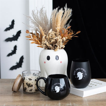 Keep Your Spirits Up Rounded Ghost Mug